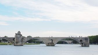 arched bridge in Avignon