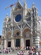 ornament on a historic church in Florence, Italy