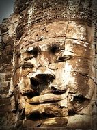 huge face in Angkor Wat, Cambodia