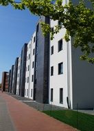 Modern white buildings
