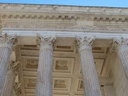 ancient building Maison Carr&eacute;e in N&icirc;mes