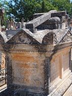 stone cross on the grave