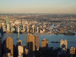 panoramic view of manhattan in new york