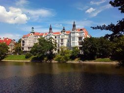 beautiful mansion by the river