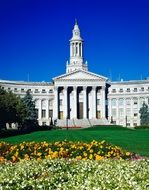 park in front of the Denver Government building