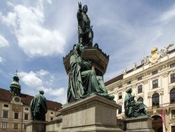 sculpture in hofburg imperial palace in vienna