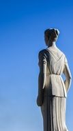 Sculpture Woman in greece, rear view