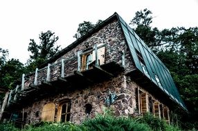 stone house in countryside
