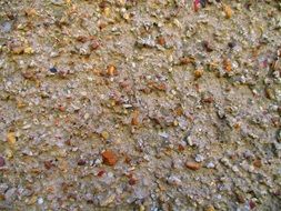 small stones with seashells texture