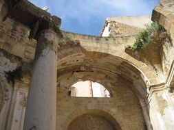 ruins of a church in sicily in southern europe