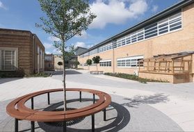 Courtyard in school garden