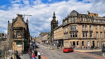 historical street of uk, scotland, Edinburgh