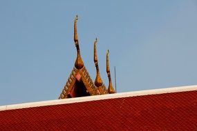 Thailand temple roof structure