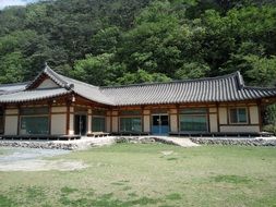 korean architecture in a mountain