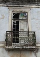 balcony of an abandoned building