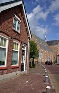 traditional city street in the netherlands