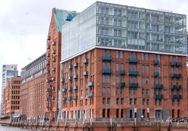 Hamburg glass and brick architecture