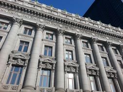 Gray facade of building in New York City