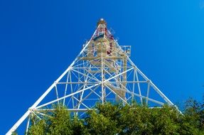 low angle view of metal tower at sky, Ukraine, Lviv