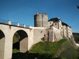 landscape of historic castle in the Czech Republic