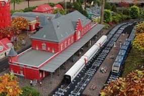 lego train station in Denmark theme park