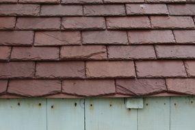 close-up photo of red tile roof