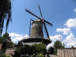 windmill as a historic building in the netherlands