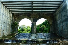 city bridge in the city center