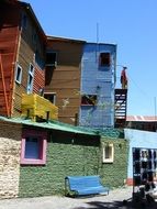 the walls of the house are painted in different colors