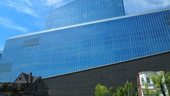 modern glass building in Atlantic City