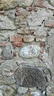 ruins masonry on the wall