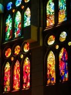 stained glass window of the Sagrada Família cathedral