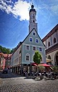 historic tower perspective