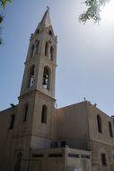 cathedral with a spire in Jaffa