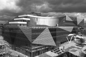 Nieuwegein Town in black and white background