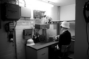 monochrome picture of Civil Defense Bunker in Hamburg