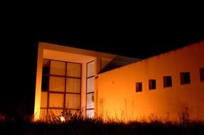 building in lighting in the dark
