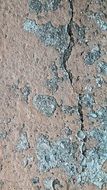 blue paint pattern on stone wall