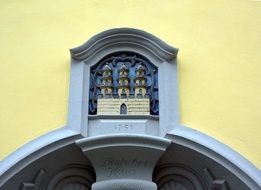 coat of arms on the facade of the building, zschopau