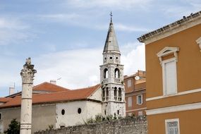 church tower in the architectural ensemble