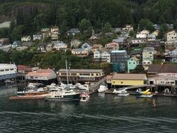 panorama of the fishing town of ketchikan in alaska