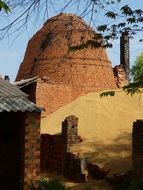 old brickyard by the mekong river