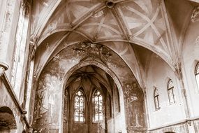 Inside of a church chapel