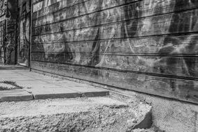 black and white photo of old lost place