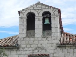 the spire of the bell tower