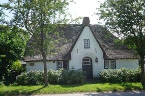 thatched roof of the house in Northern Germany