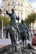 statue of a man on a horse on a square