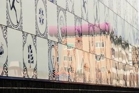 Building Reflection on mirroring window, netherlands, Enschede