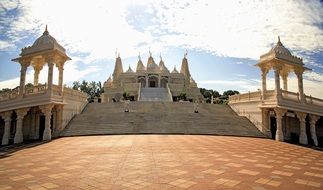 Temple in the sunset light