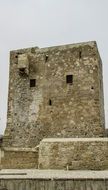 medieval tower in the village of pyla